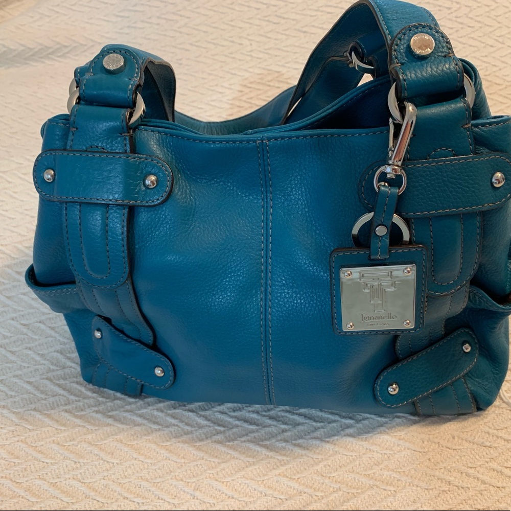 Teal Tignanello leather purse